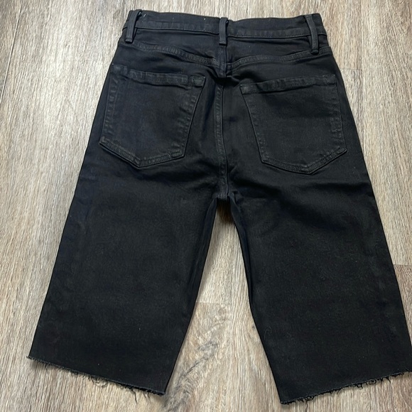 Frame Denim Le Vintage Bermuda Black Shorts Size 24 - Picture 9 of 16